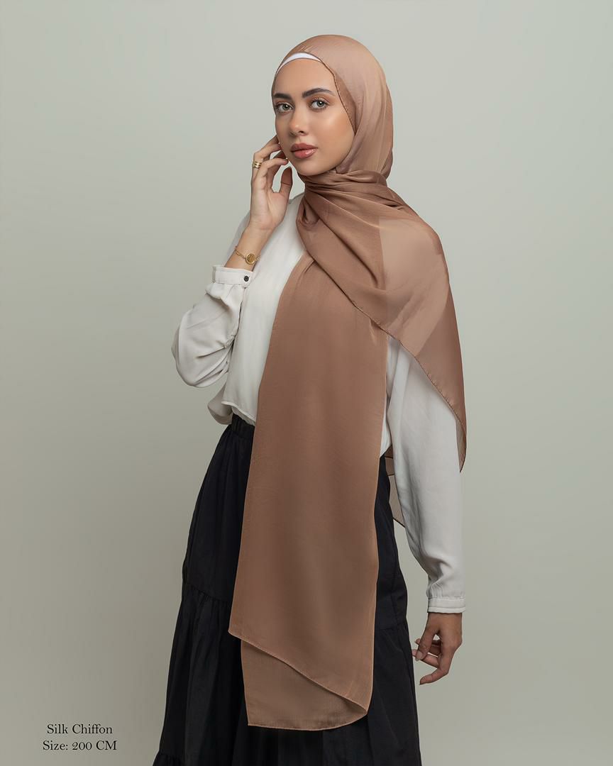 Schal chiffon - bronze